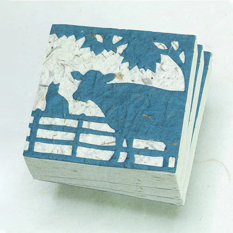 Cow Blue Eco-friendly Scratch Pads (Set of 3) - front
