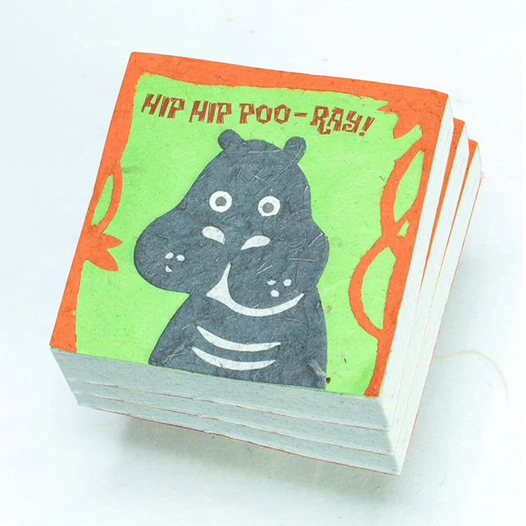 Hippo Eco-friendly Scratch Pads (Set of 3) front