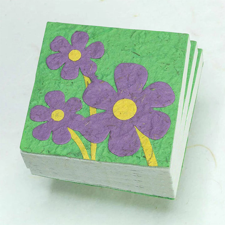 sustainable products - flower eco-friendly scratch pads - front (stacked)