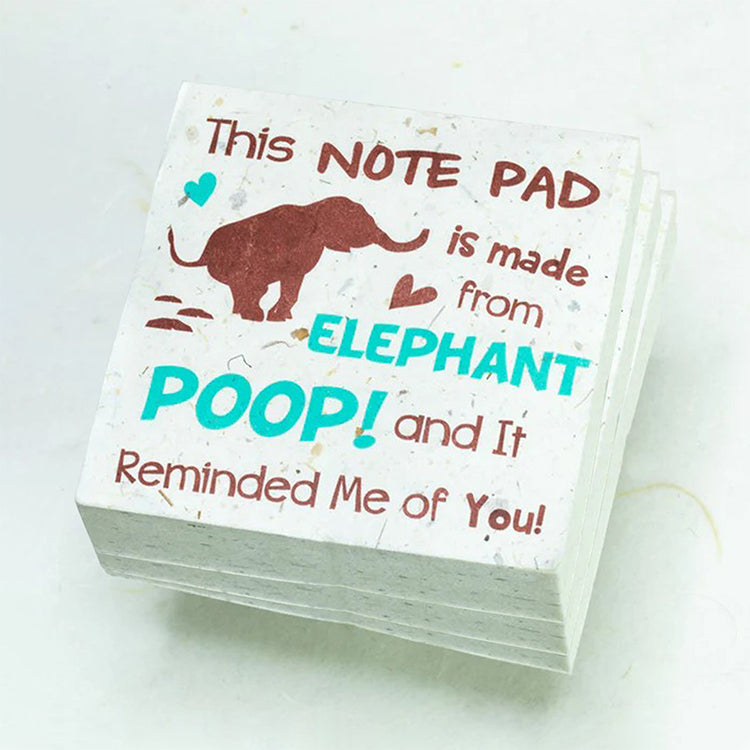 Reminded Me of You - Elephant - Eco-friendly Scratch Pads - Blue (Set of 3) front stacked