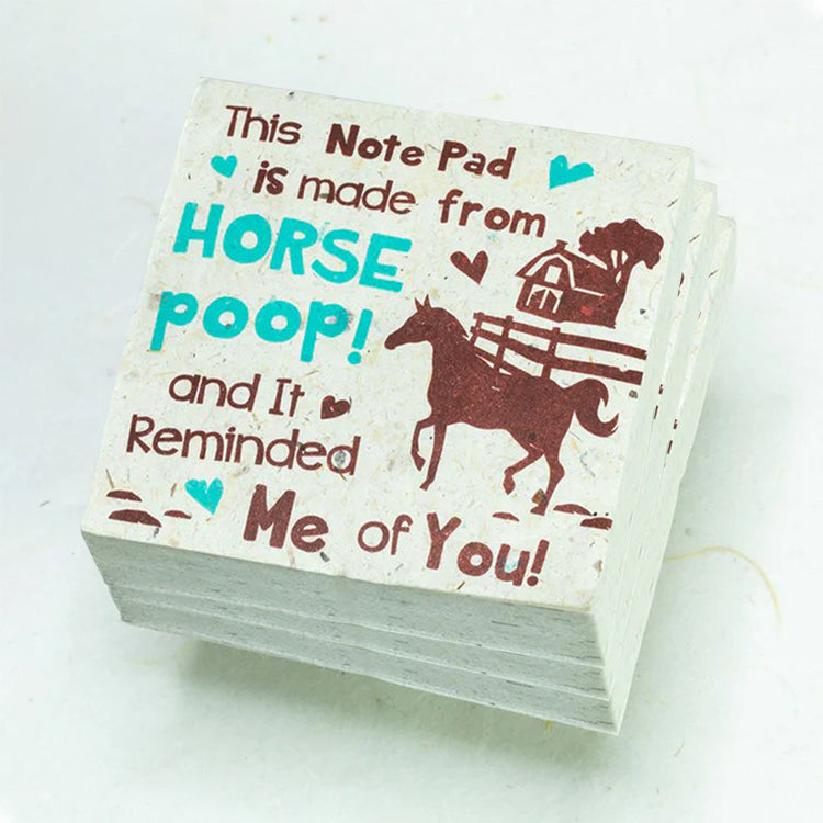 Reminded Me of You - Horse - Eco-friendly Scratch Pads - Blue (Set of 3) front stacked