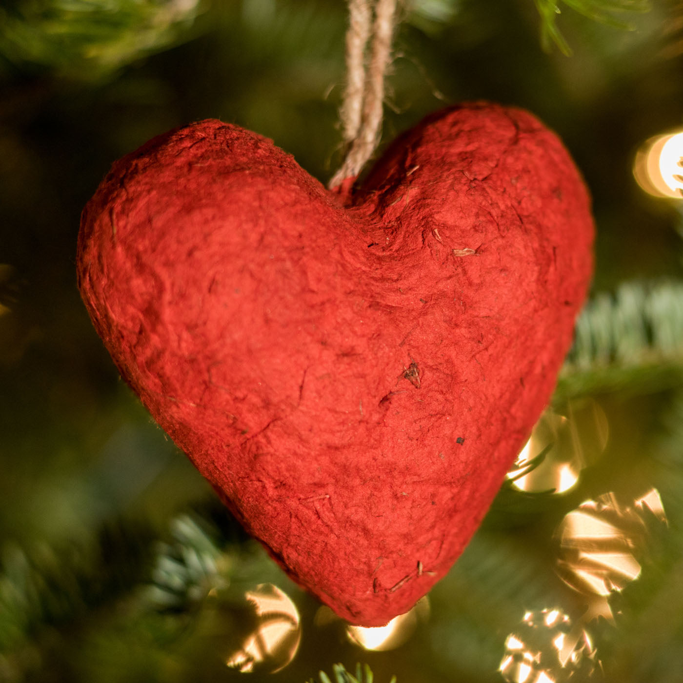 Heart shaped Elephant POOPOOPAPER Tree eco-friendly Ornament