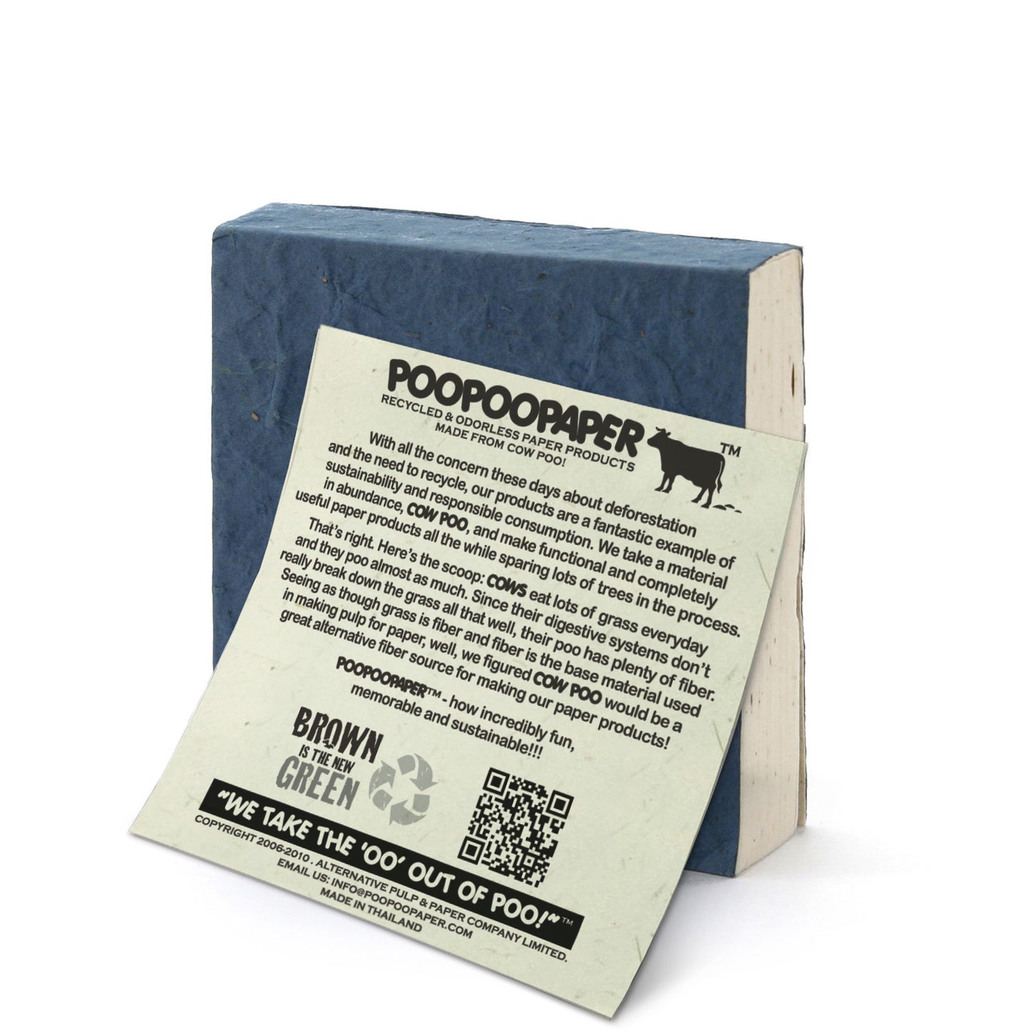 Cow POOPOOPAPER - Cow & Cat Blue Scratch Pad single with POOPOOPAPER story card