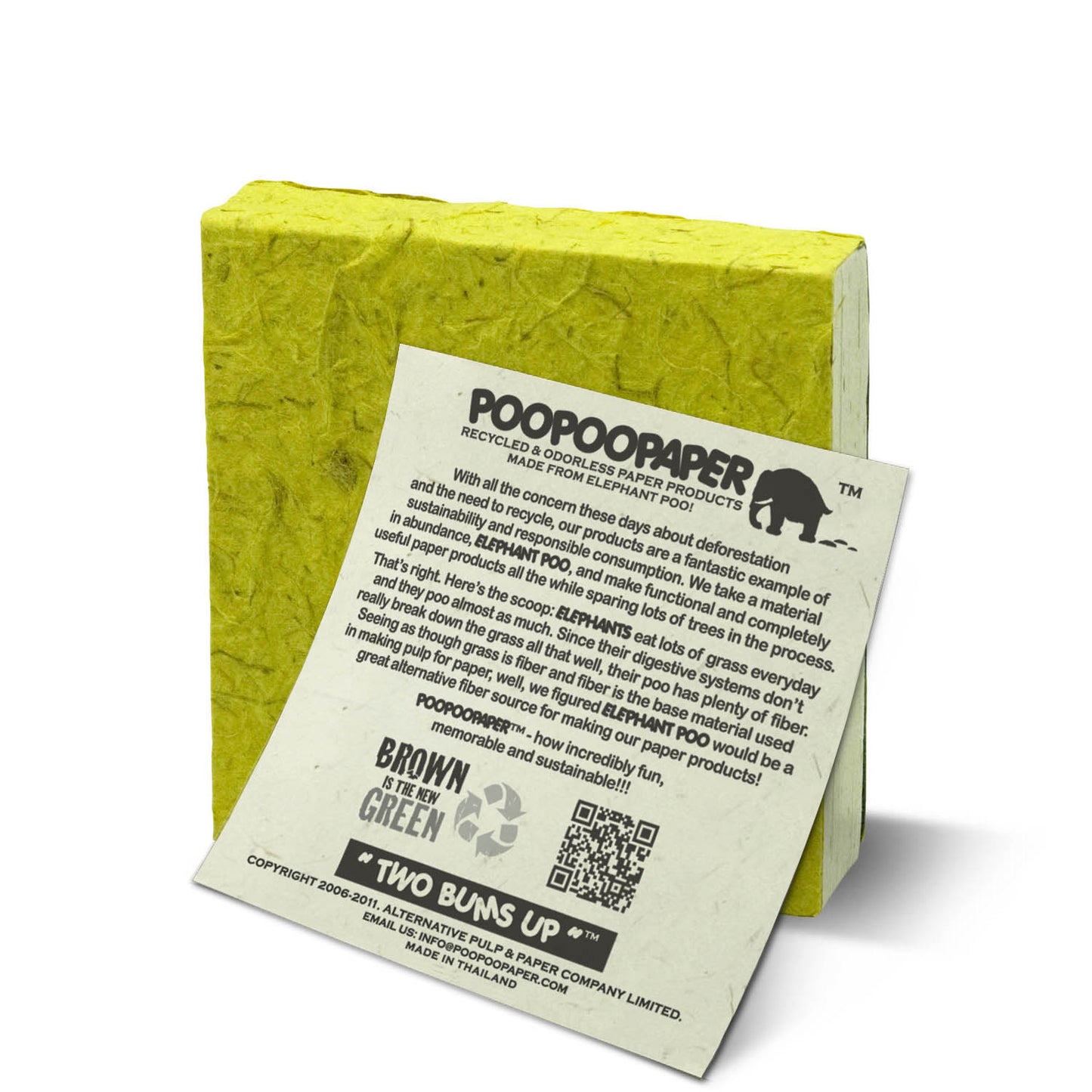 Artist Reproductions - Thailand Themed - Elephant Sunrise Batik Eco-friendly Scratch Pads - Yellow (Set of 3) - with POOPOOPAPER story