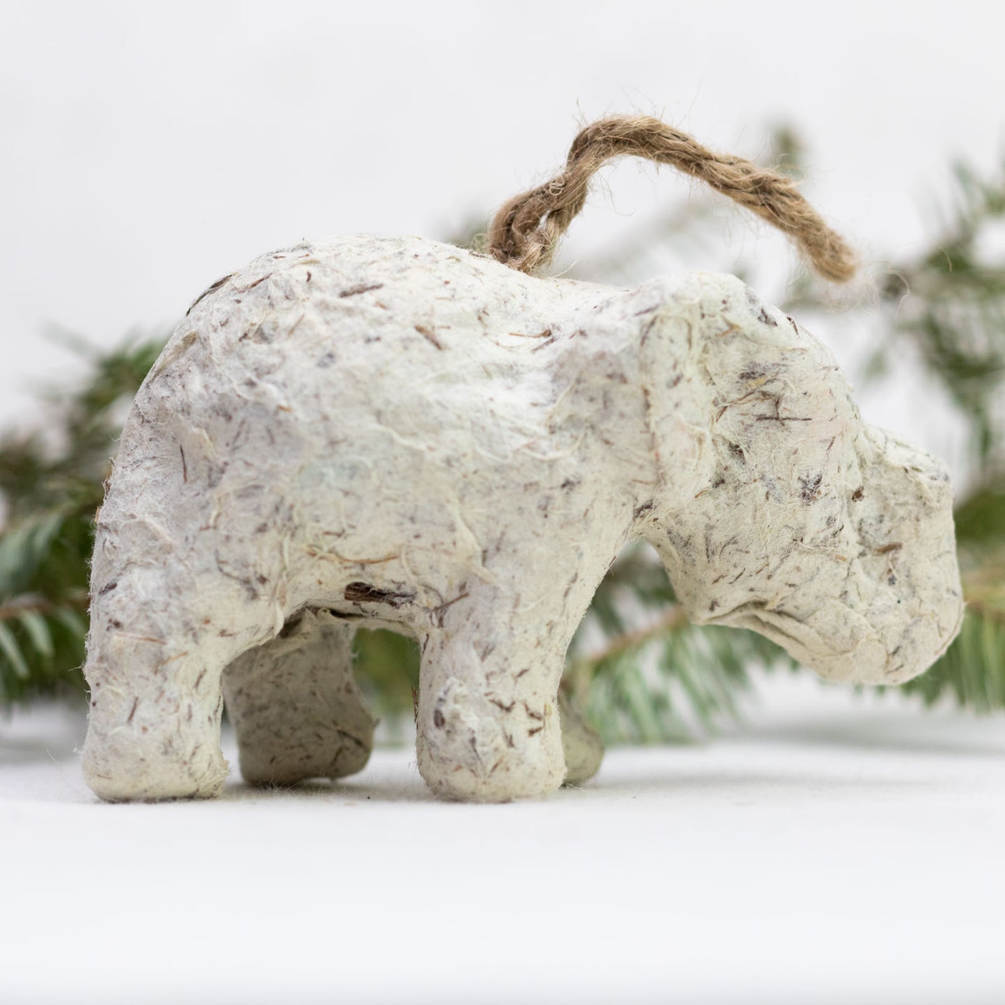 eco-friendly ornaments shaped like an elephant in natural