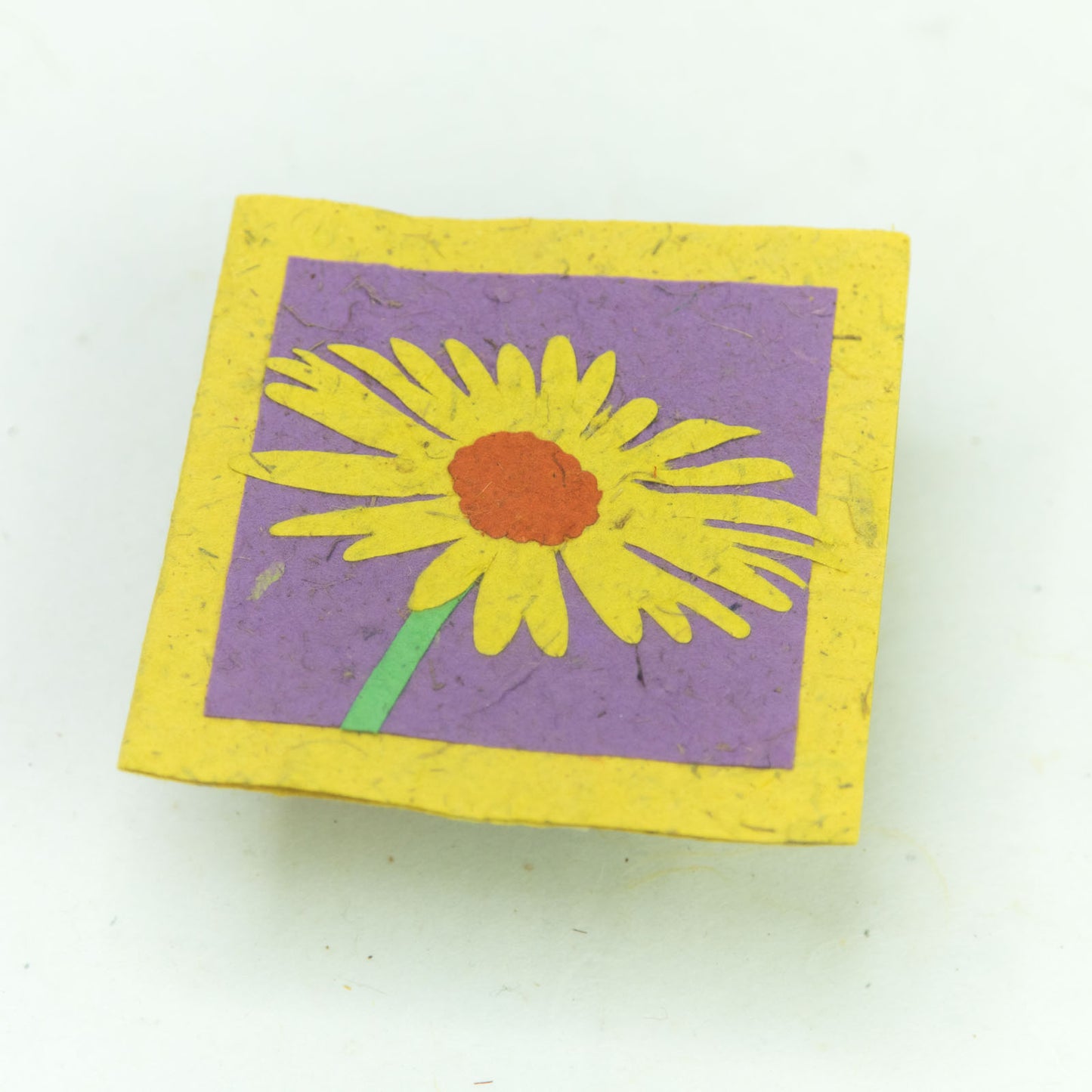 Flower Garden - eco-friendly Greeting Card - Single yellow Flower only