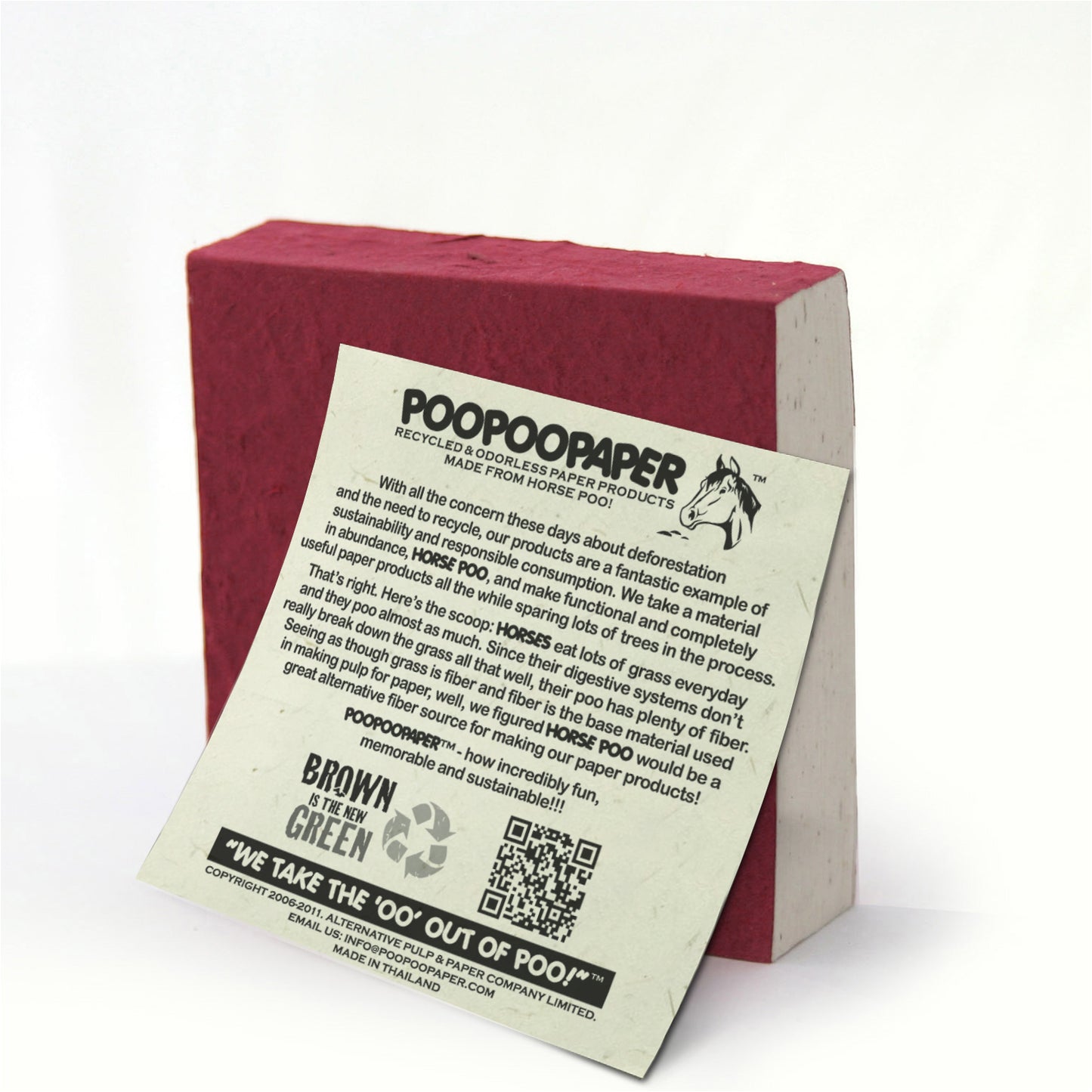 On The Farm - Horse & Dog - Burgundy - Eco-friendly Scratch Pads (Set of 3) - with POOPOOPAPER story card