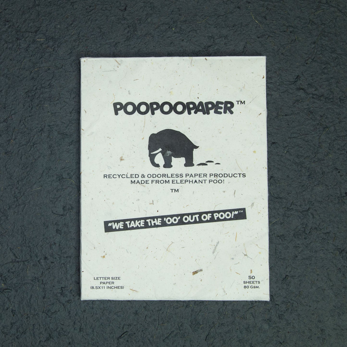 Eco-Friendly, Sustainable, Tree-Free, Letter Size handmade Paper - A4 - Elephant POOPOOPAPER