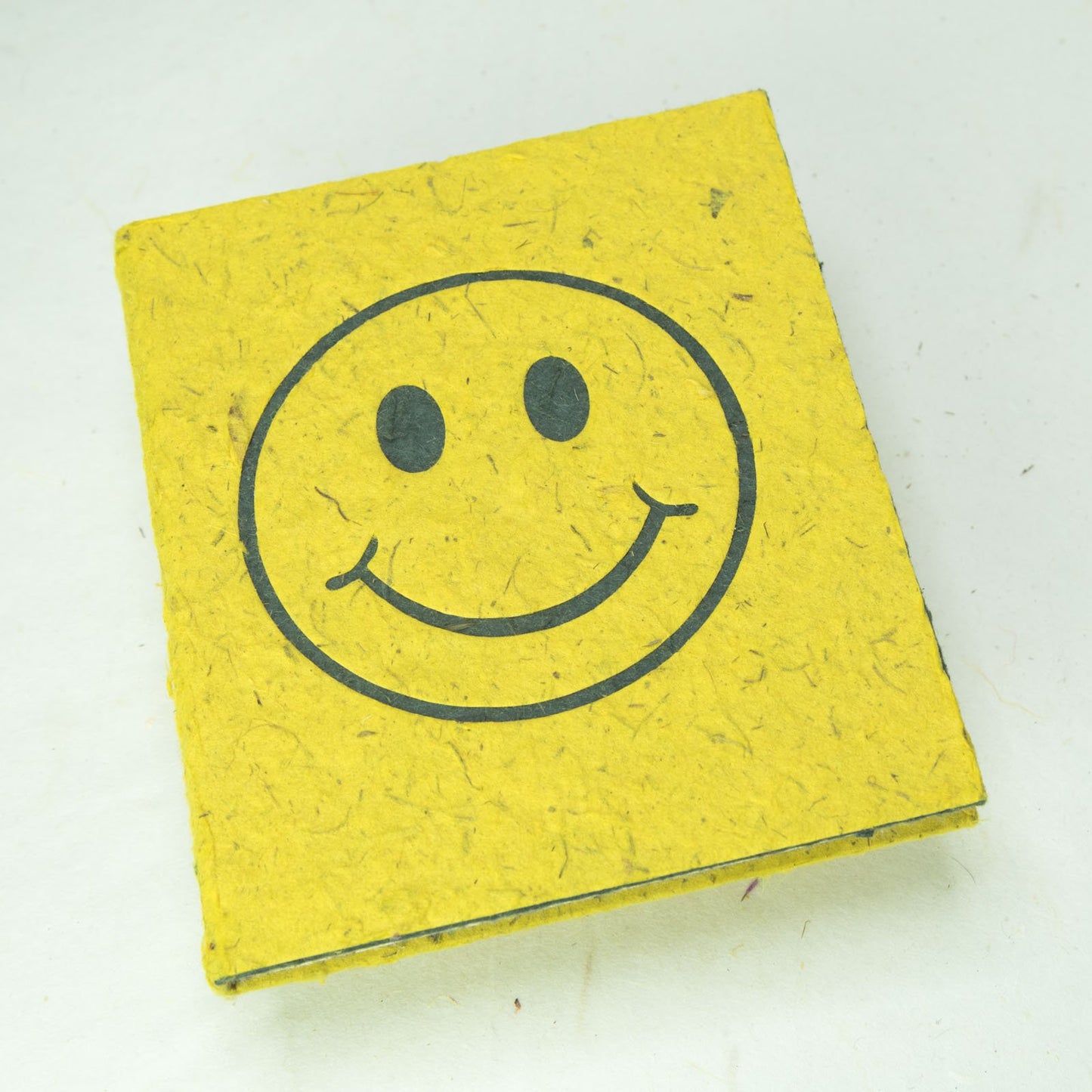 Eco-Friendly, Tree-Free POOPOOPAPER - Pile of Smile - Happy Face - Yellow Ecofriendly Journal - Front
