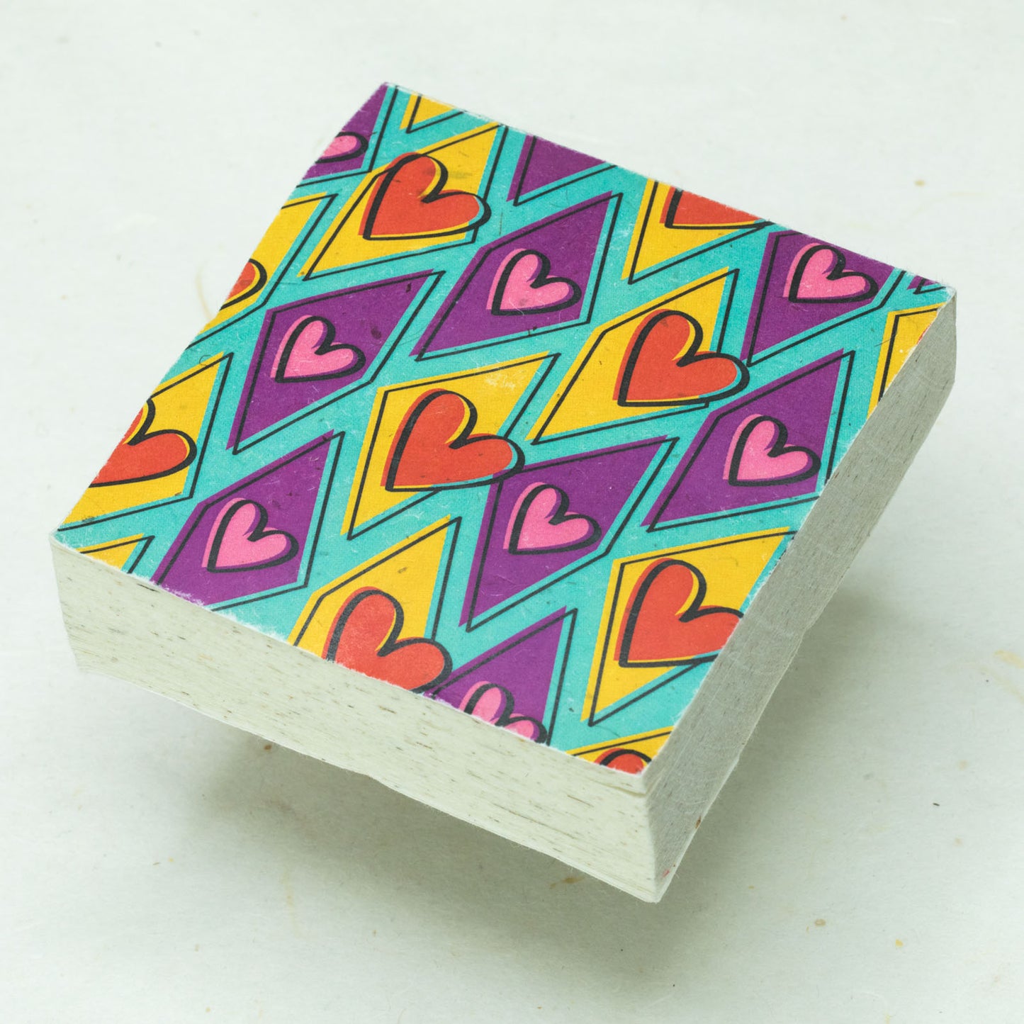 Hearts 004 by POOPOOPAPER - Eco-friendly Scratch Pad - front (solo)