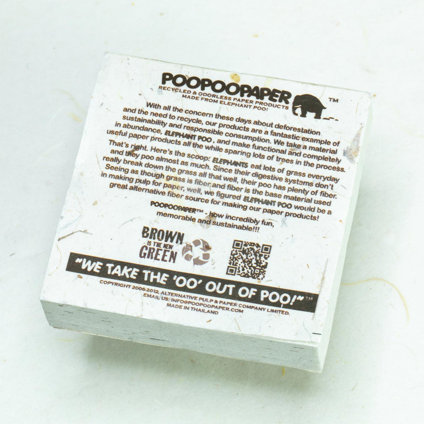 Inspirational POOPOOPAPER - Inspire - Eco-friendly Scratch Pad - back