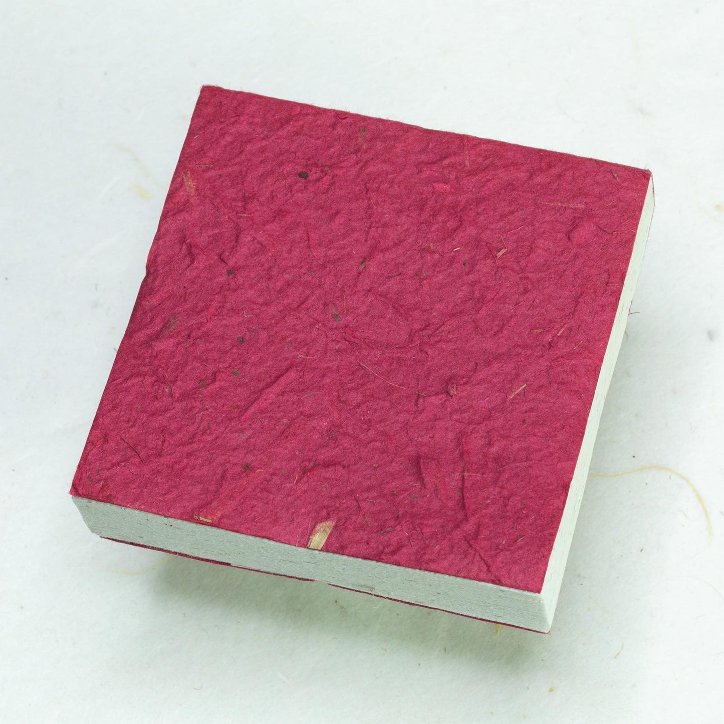Classic Elephant POOPOOPAPER - Eco-friendly Scratch Pads - Burgundy - (Set of 3) - back texture