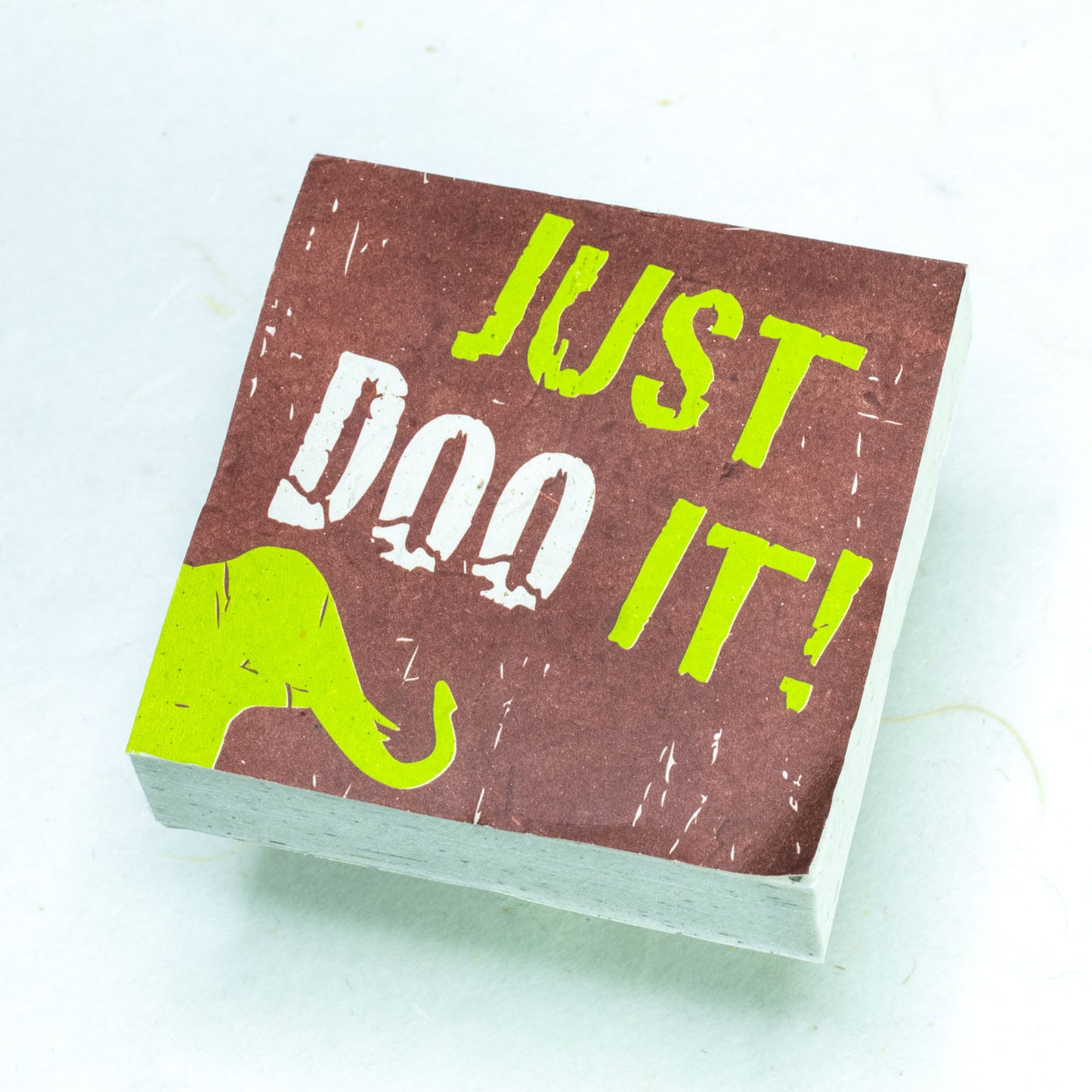 eco-friendly Scratch Pads - Elephant POOPOOPAPER - "JUST DOO IT!" - Front
