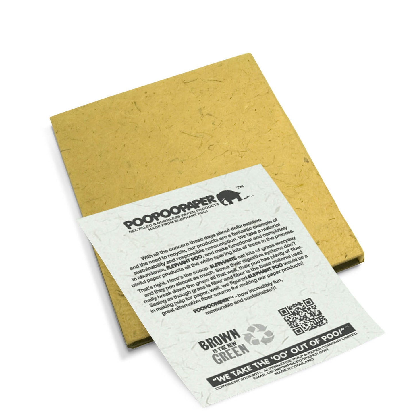 Elephant POOPOOPAPER Eco-Friendly Journal with Jaguar design - with POOPOOPAPER story card