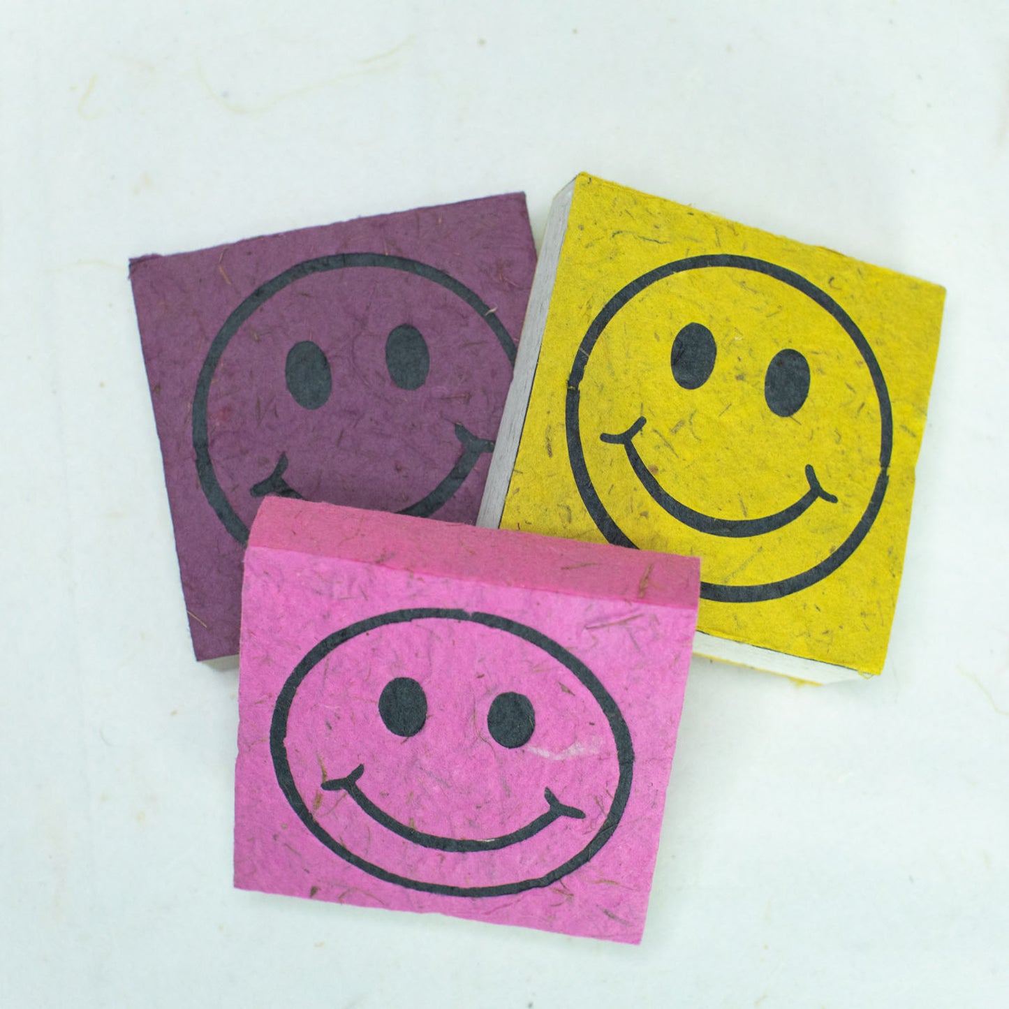 Pile-of-Smile - Happy Face - Eco-friendly Scratch Pads (Set of 3) front multicolor