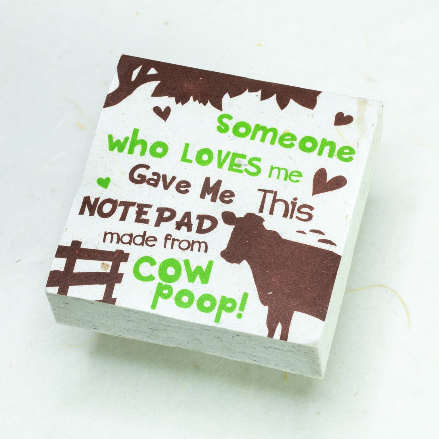 Someone Who Loves Me - Cow - Eco-friendly Scratch Pads- Set of 3 - Green - front