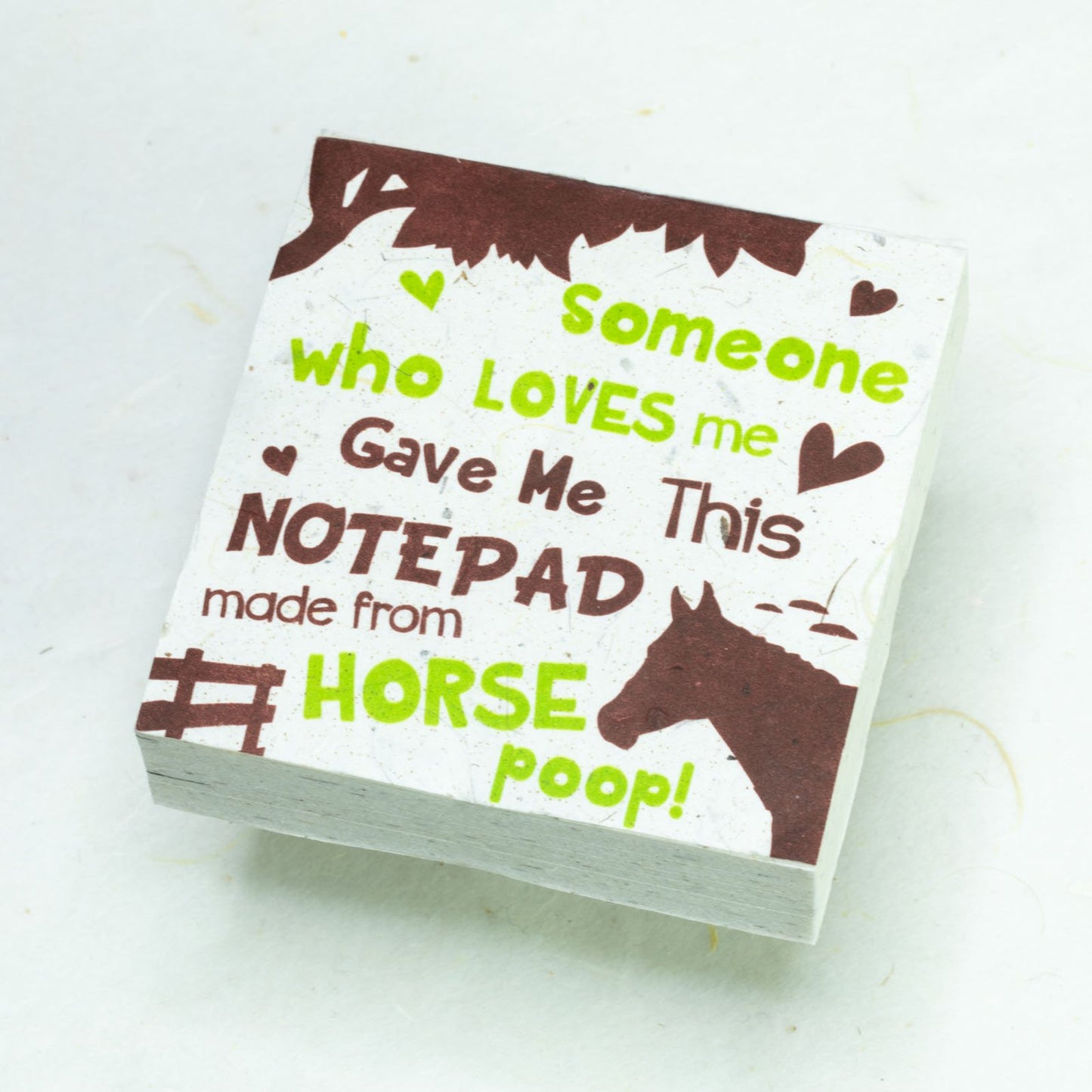 Someone Who Loves Me - Horse - Eco-friendly Scratch Pads - Set of 3 - Green - front