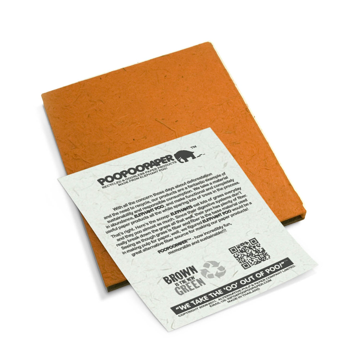 Eco-Friendly Journal with Tiger design - with POOPOOPAPER story card