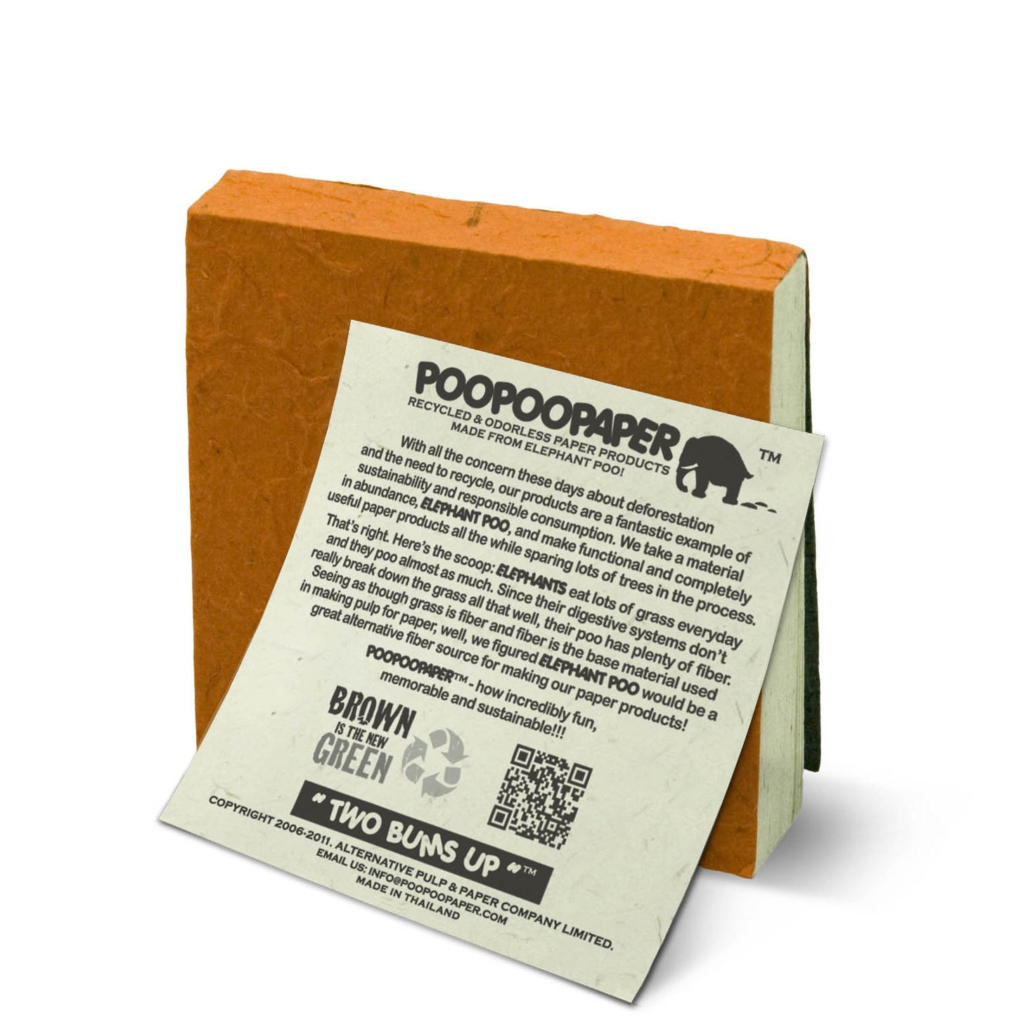 Tree-Free POOPOOPAPER - Jungle Safari - Tiger eco-friendly Scratch Pads - with elephant POOPOOPAPER story card