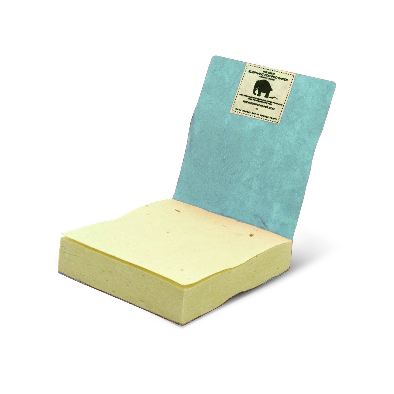 Artist Reproductions  - Thailand Themed - Elephant Sunrise Batik Eco-friendly Scratch Pads - Teal (Set of 3) - open
