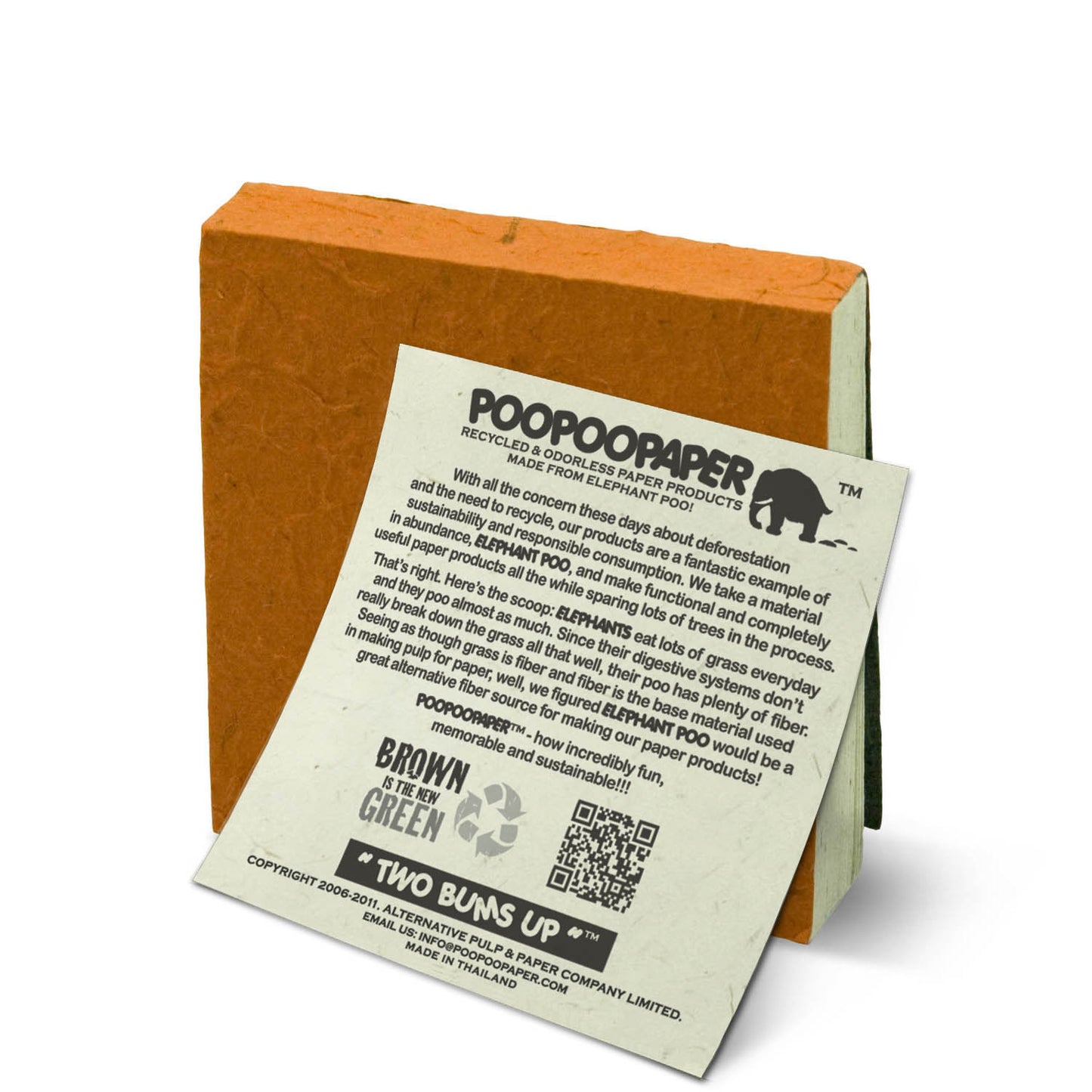 Artist Reproductions  - Thailand Themed - Elephant Sunrise Batik Eco-friendly Scratch Pads - Orange (Set of 3) - with POOPOOPAPER story card
