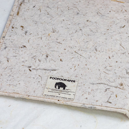 Classic Elephant POOPOOPAPER Two-Toned Eco-friendly Journal - Blue - Detail - Inside