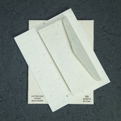 Cow POOPOOPAPER - Handmade Envelopes & Sheet Set - Letter Size & A4 - front