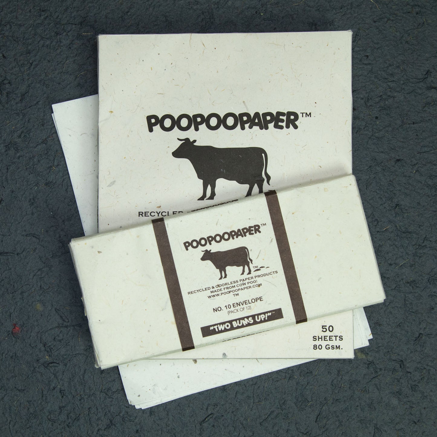 Cow POOPOOPAPER - Handmade Envelopes & Sheet Set - Letter Size & A4 Set