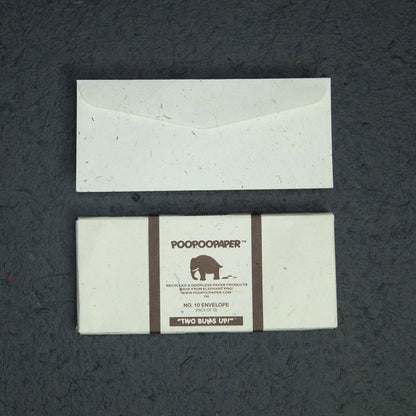 Elephant POOPOOPAPER - No.10 Size Handmade Envelopes - (Set of 2 Packs - 24 Envelopes) - front