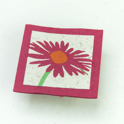 Flower Garden - eco-friendly Greeting Card - Single Pink Flower close up