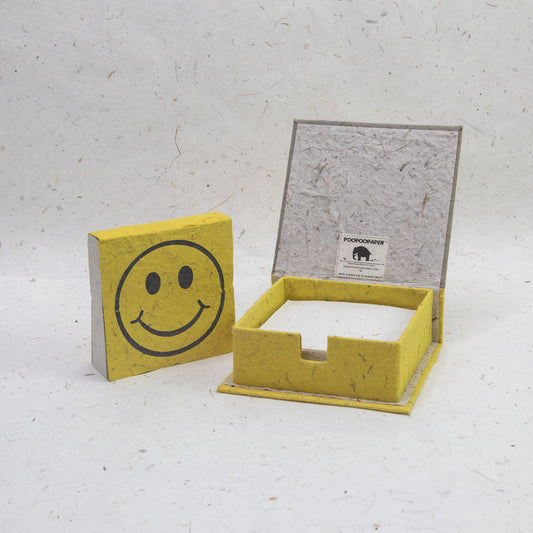 Pile of Smile - Happy Face - Eco-friendly Note Box and Scratch Pad Refill Set - front