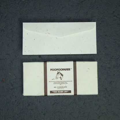 Horse POOPOOPAPER - No.10 Size handmade Envelopes - (Set of 2 Packs - 24 Envelopes)