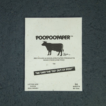 Cow POOPOOPAPER - Handmade paper sheets - letter size