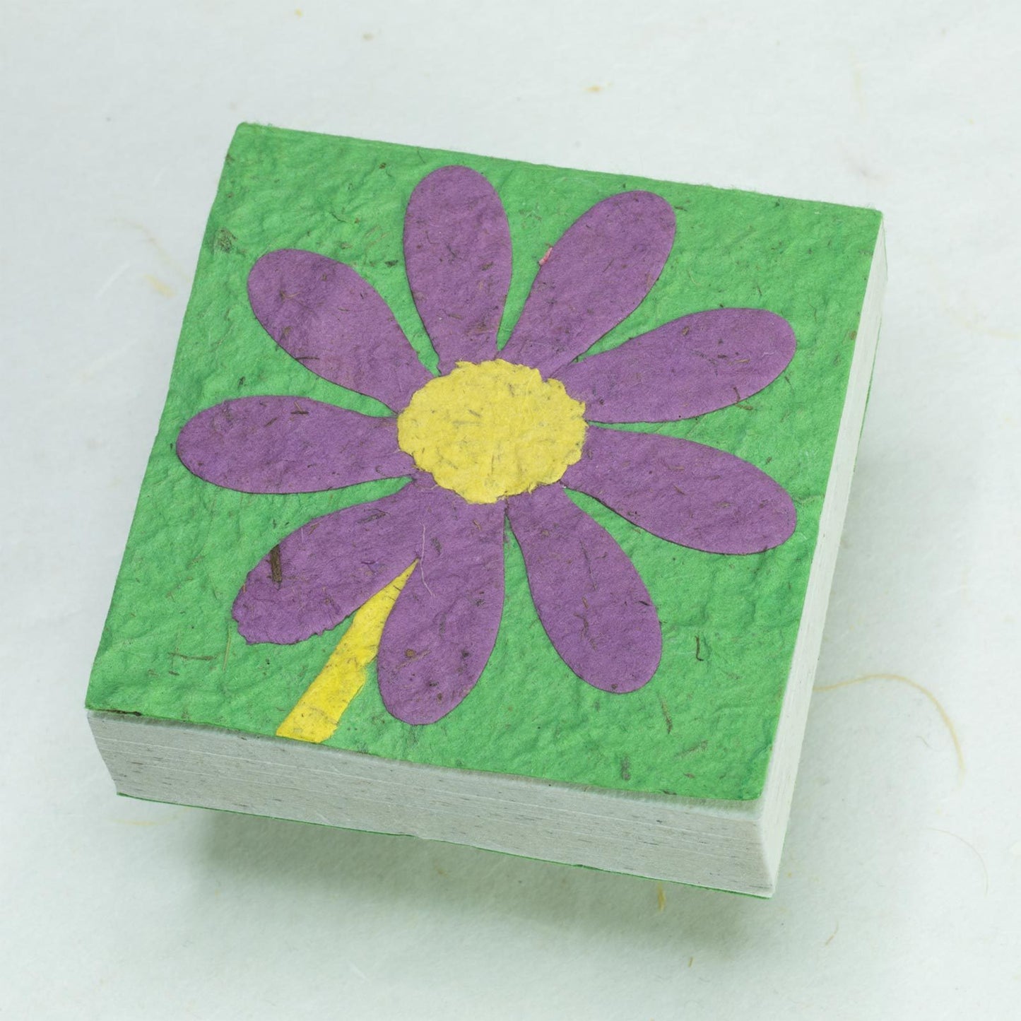 Flower Garden Eco-friendly Scratch Pads - Single Purple Flower (Set of 3) - front (solo)