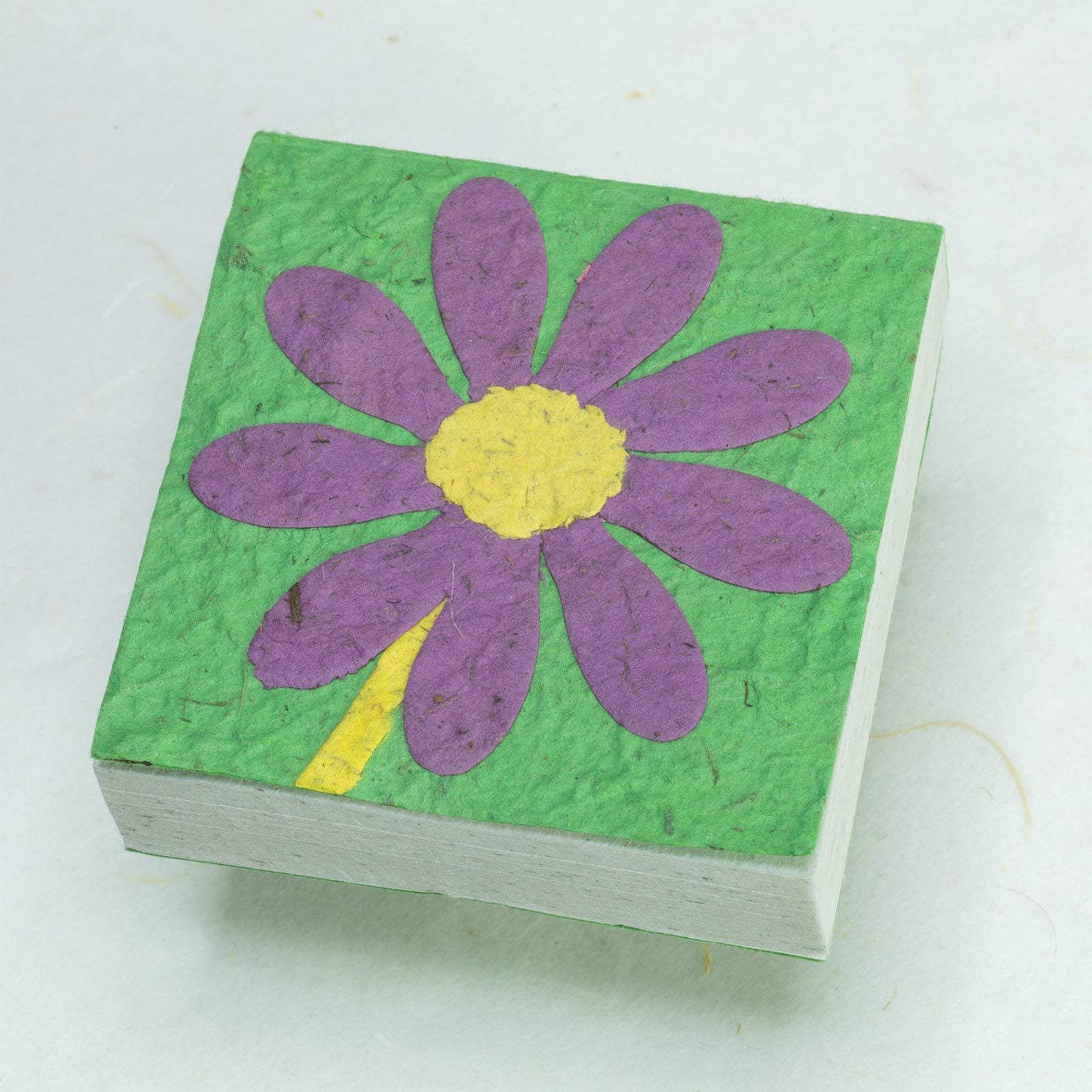 Flower Garden Eco-friendly Scratch Pads - Single Purple Flower (Set of 3) - front (solo)