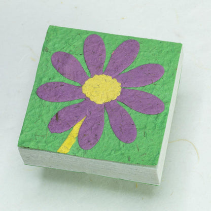 Flower Garden Eco-friendly Scratch Pads - Single Purple Flower (Set of 3) - front (solo)