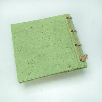 Twine Eco-Friendly Journal POOPOOPAPER - Artist Reproductions - Thailand Themed Batik  - Green - Back