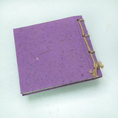 Artist Reproductions - Thailand Themed - Elephant Sunrise Batik Eco-friendly Journal - Purple back
