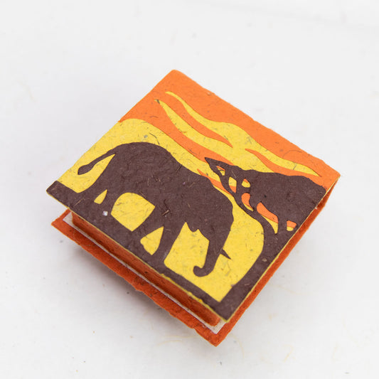 Savannah Sunset - Elephant - Eco-friendly Note Box - front