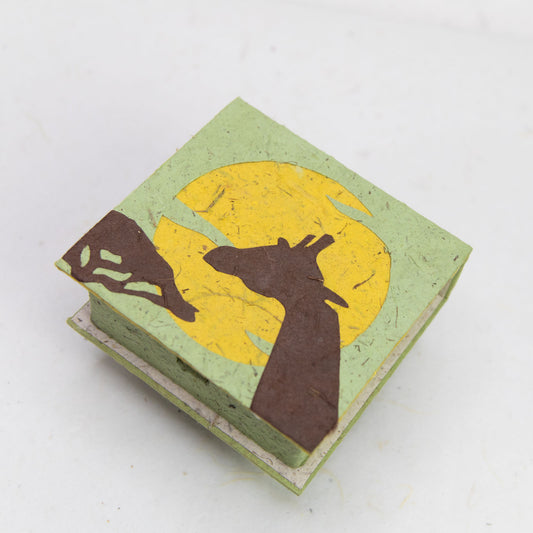 Savannah Sunset - Giraffe - Eco-friendly Note Box - front