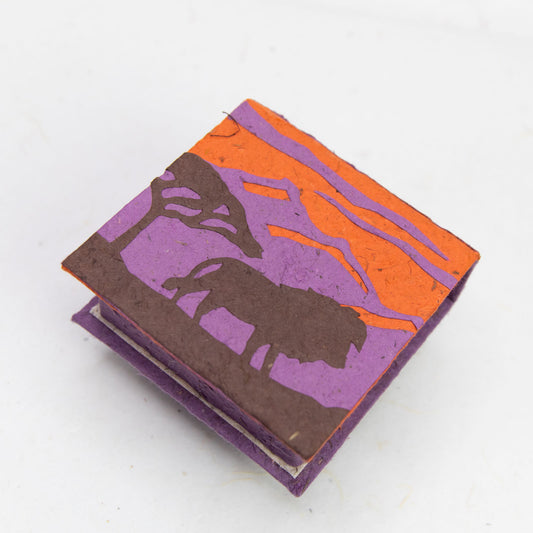 Savannah Sunset - Lion - Eco-friendly Note Box - front