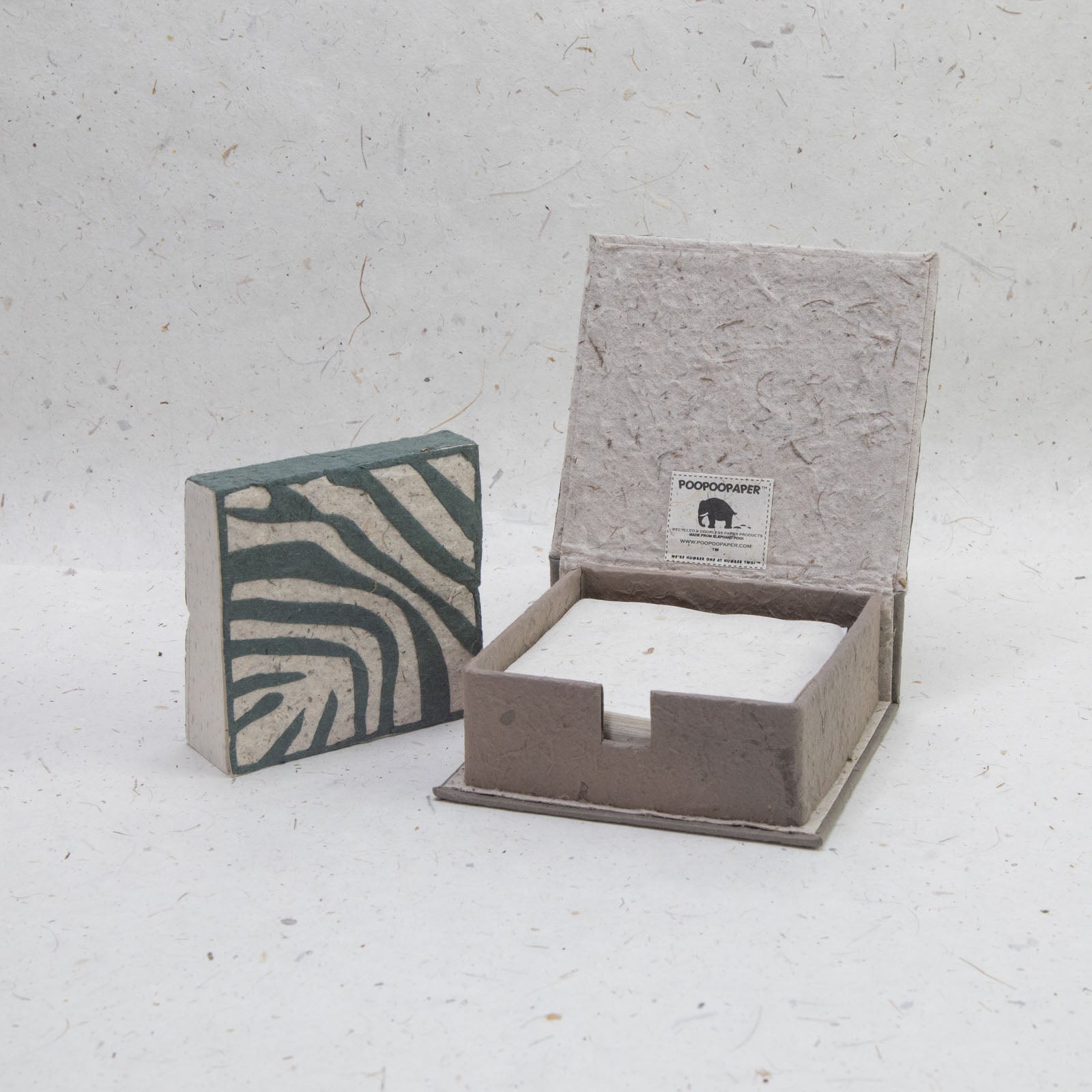 Jungle Safari - Zebra - Eco-friendly Note Box and Scratch Pad Refill Set - front